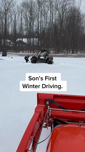 #dads #dadsoftiktok #winterdriving #son #winter #utv #towing #dadsover30over