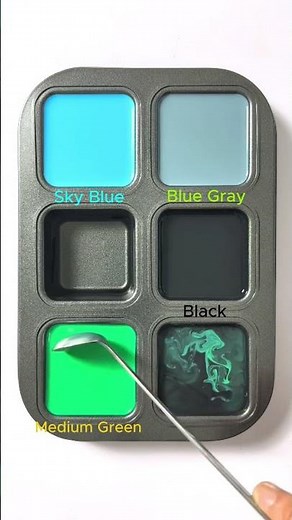 Create 3 colors from 3 colors. #asmr #mix #colormixing #colors #mixing #blue #green #black