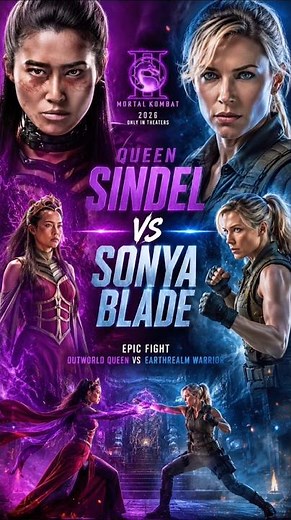Queen Sindel vs Sonya Blade 🔥 | Epic Fight in Mortal Kombat 2 (2026)