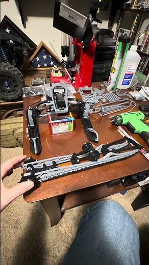 Rc Snowmobile 3d printed starting to look like something