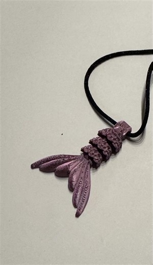 Custom Shiny Purple Mermaid Tail Pendant Necklace – Black Satin/silk Cord 24" – Fantasy Ocean Charm – Mermaid Jewelry Gift - Etsy