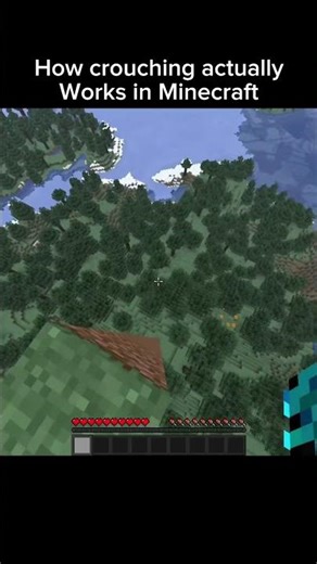 How Crouching Actually Works In Minecraft #shorts #minecraft #minecraftmemes