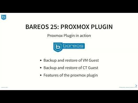 Bareos 25: Proxmox Plugin - Backup and Restore VM & CT Guests