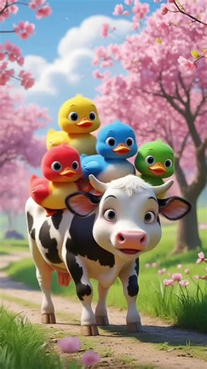 Cute ducks funny video for kids #kidssong #tiktokkids #fyp #cartoon #kidscartoon