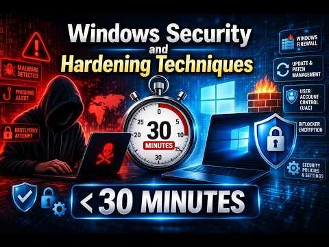 Windows Security & Hardening Techniques 🔐 | Learn in Under 30 Minutes (Beginner Guide)