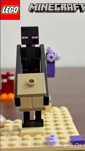 LEGO Minecraft Enderman Build! 👀 Wait for the EPIC Reveal! #shorts#lego #enderman #minecraft