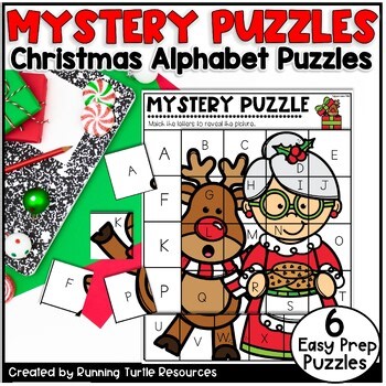Christmas Alphabet Puzzles, Holiday Letter Match Puzzles