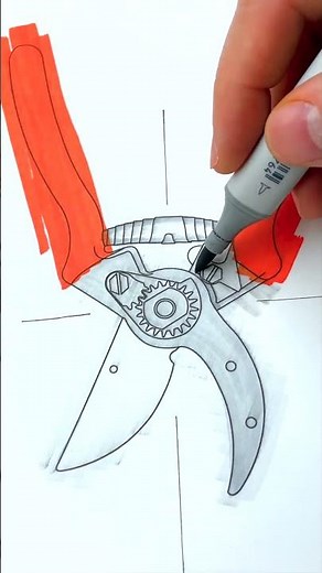 Rendering the A.M. Leonard Traditional Bypass Pruners