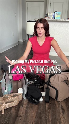 Pack my personal item with me to go to Las Vegas!!✈️🎰 @CALPAK Travel @TrtlTravel_US @The Original MakeUp Eraser #packing #packwithme #travel #traveltiktok #smallcreator