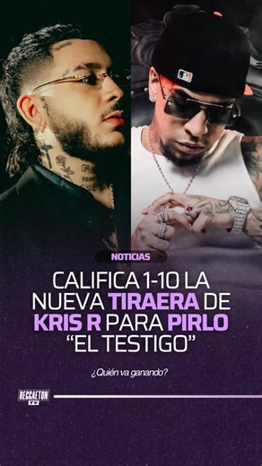 ReggaetonTV on Instagram: "#KrisR soltó su tiraera para #Pirlo titulada “El Testigo”‼️💨 Qué tal suena⁉️⬇️"
