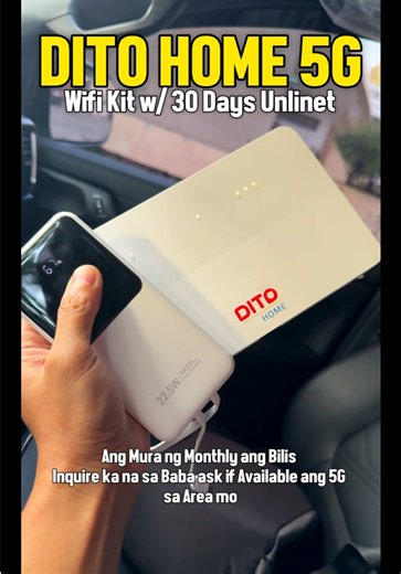 Dito Home 5G Wifi Kit: Unlimited Internet for Only 700
