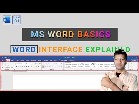 MS Word Basics for Beginners | MS Word Interface Full Tutorial | MS Office 2019 Training | Class 1
