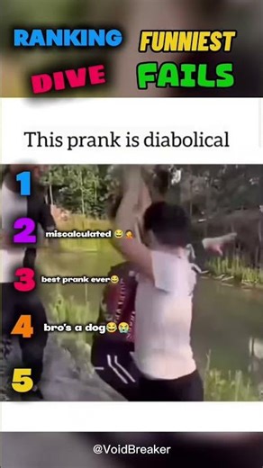 Top 5 Dive Fails Ranked😂#shorts #funny #fyp #memes #gaming #fails