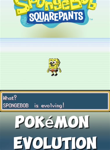 SpongeBob and Pokémon Evolution in Fire Red