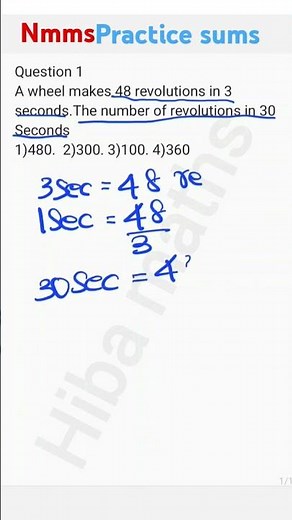 Nmms practice sum 1 #nmms #hibamaths #nmms