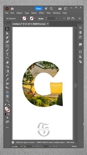 How to Place an Image Inside Text in Adobe Illustrator #shorts #adobeillustratortutorials #creative