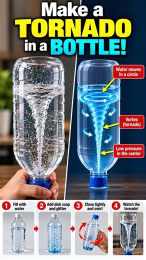 🌪️ Make a Tornado in a Bottle! | Easy Science Experiment