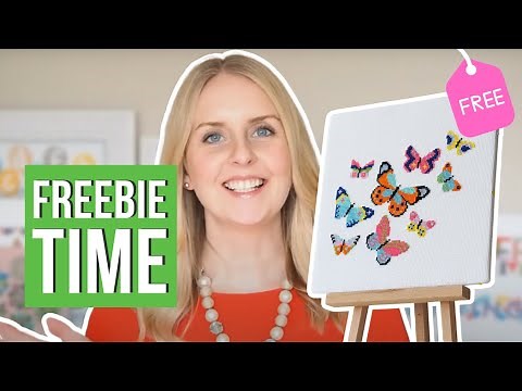Free Cross Stitch Pattern for Beginners! Stitch This Butterfly Project