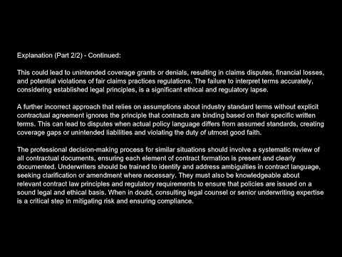 Underwriting Commercial Liability Exam Free Practice Test And Answers Updated