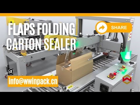 WIN-WIN PACK Automatic Flap Folding Carton Sealer | Top and Bottom Tape Sealing | Carton Sealer