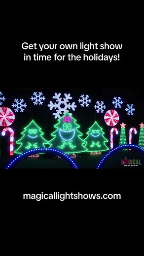 Our All-In-One Light Show delivers in 2-3 weeks! Finally get a light show that will be the talk of the town! (Requires assembly) #Lightshow #christmasdecor #christmaslightshow #lightshow