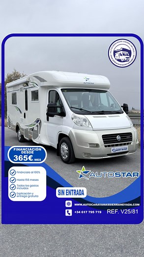 PERFILADA AUTOSTAR ATHENOR 598 Autocaravanas Sierra Nevada empresa con más de 20 años de experiencia en el sector de venta de ocasión os ofrece esta magnífica casa rodante.🗣️👉 Para más información o precio 💵 consulté en nuestra página web www.autocaravanassierranevada.com ➡️🌐💻 o haga click👉🖱️ en nuestro enlace ⬇️👇 https://autocaravanassierranevada.com/listings/autostar-athenor-598/ ¿Quieres pagar a plazos? Llama y te informamos sin compromiso 📞617795719 📞621251555 EQUIPAMIENTO Y EXTRAS