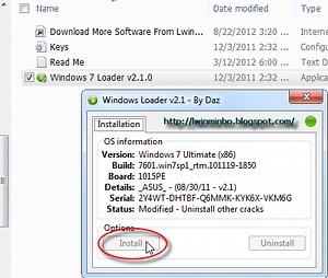 Windows Loader 2.1 7 Modified Uninstall Other Cracks