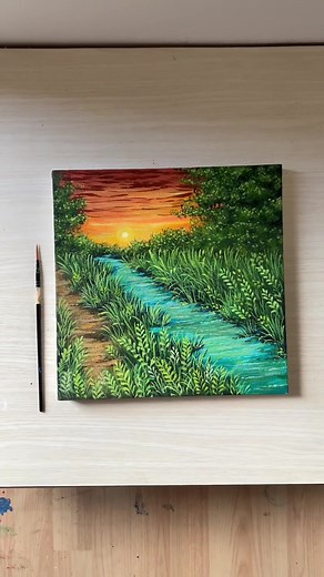 Wild Nature Painting Tutorial with Oil Pastels and Crayons