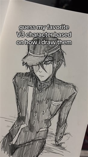 Fish on Instagram: "i saw this trending again recently so 🤩 excuse to draw allll the pookies why are my hands shaking so much oml . . . . . . . . . #art #danganronpa #danganronpav3 #shuichisaihara #kokichiouma WHY can you only have five hashtags bruh"