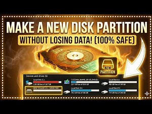 How to Create Disk Partition Without Formatting! (100% Safe Data) 💾