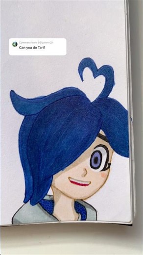 Day 5 : Tari(Meta Runner)💙🩵 #tari #metarunner #subscribe #drawing #artist #smg4 #videogame #ohuhu