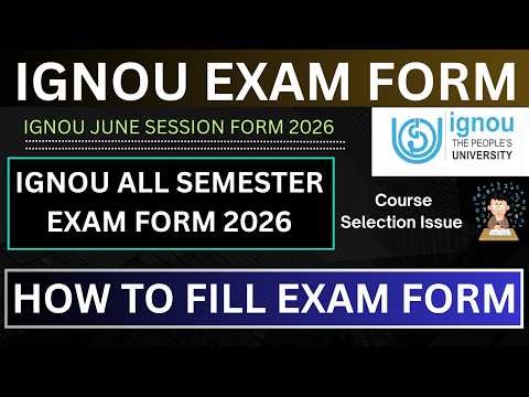 How To Fill IGNOU Exam Form 2026 || Step By Step Process