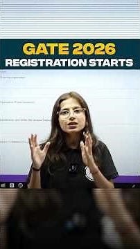 GATE 2026 Registration Start | GATE Application Process Start | PW