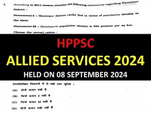 HPPSC ALLIED SERVICES SOLVED PAPER HELD ON 08 SEPTEMBER 2024