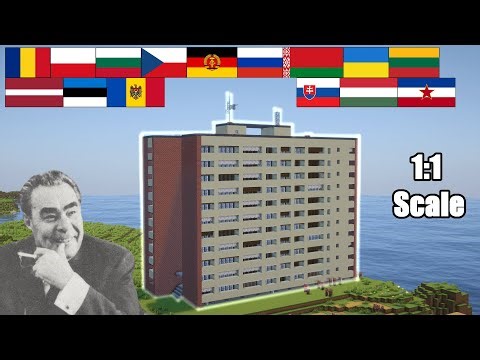 How to build a 10 Story Brezhnevka Apartment Building(commie blocks) in Minecraft |Tutorial