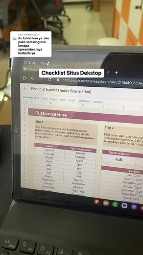 Cara Membuat Template Spreadsheet di Tablet Samsung