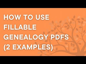 How to use fillable genealogy PDFs to enter genealogy data (2 examples, cursive and Helvetica)