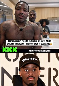 After Kai Cenat told AB to change his ways 24hrs later he crashes out and goes back to old habits😳#adrienbroner #kaicenat
