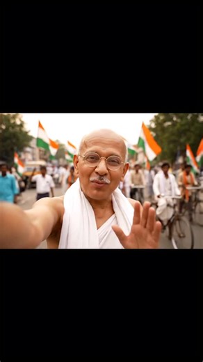 Babu the big foot on Instagram: "Jai Gandhi ji • Mahatma Gandhi • Telugu Vlog • Gandhi Jayanti special • Rally with Indian flags • Modern Gandhi concept • Gandhi in 2025 style • Telugu trending video • Patriotic reel #gandhi #oct2"