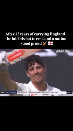 𝐂𝐫𝐢𝐜𝐭𝐡𝐞𝐧𝐢𝐜𝐬 on Instagram: "161 Tests, 12,472 runs, 33 hundreds, 5 double centuries, and a highest score of 294. Sir Alastair Cook, the man who carried England through an era of rebuild and pressure. The youngest Englishman to reach 10,000 Test runs, the most runs and centuries by any England batter, and the holder of one of cricket’s rarest records, 159 consecutive Test matches, still unbeaten to this day. At the age of 33, he stepped away from international cricket with perfect symme