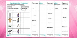 Under the Lights Apostrophes of Possession Differentiated Worksheet