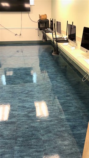 Waxing vct floors