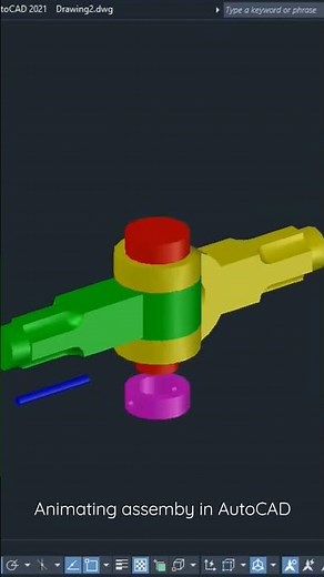 Animating the assemblies in AutoCAD by Exploding components in open space. #Autocad #Autocad3d