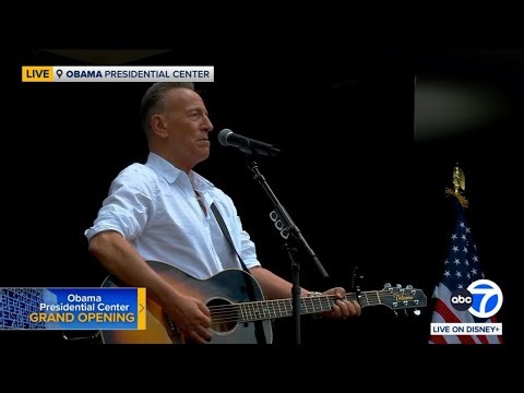 WATCH: Bruce Springsteen performs 'Land of Hope and Dreams' at Obama Center ceremony