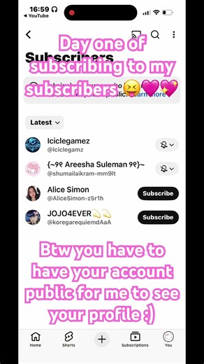 Day one of subscribing to my subscribers 😝💖🩷 #subscribe #fun #subscribingtoeveryone #Iciclegamz