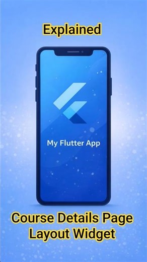 Flutter App Course Details Layout Widget Explained #flutter #ytshorts