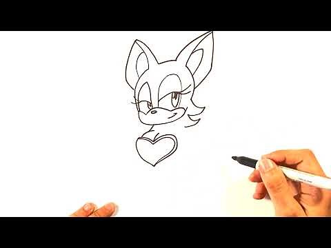 EASY How to Draw ROUGE the BAT - from SONIC