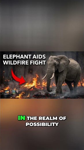 Elephants vs Wildfires - What Really Happens #shorts #elephant #wildfire