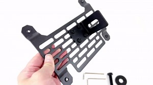 Front License Plate Holder Mount Compatible with 2021-2025 Ford Bronco with HD Modular Bumper Tow Hooks License Plate Frame Relocation Bracket