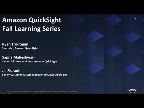 Virtual Author Workshop: Introduction to QuickSight - Building Dashboards